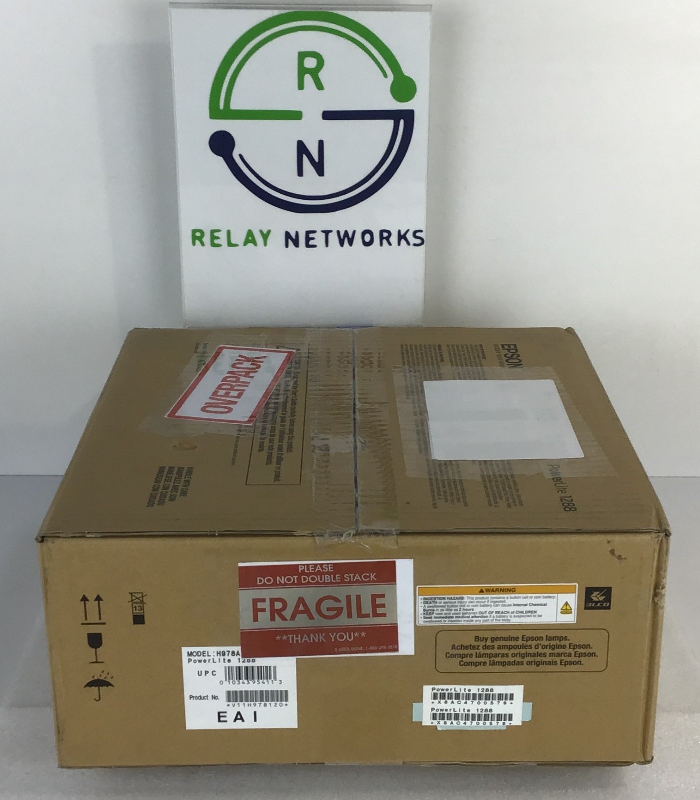 NEW Epson PowerLite 1288 Full HD 1080p Room Projector 3LCD 4000 H978A V11H978120