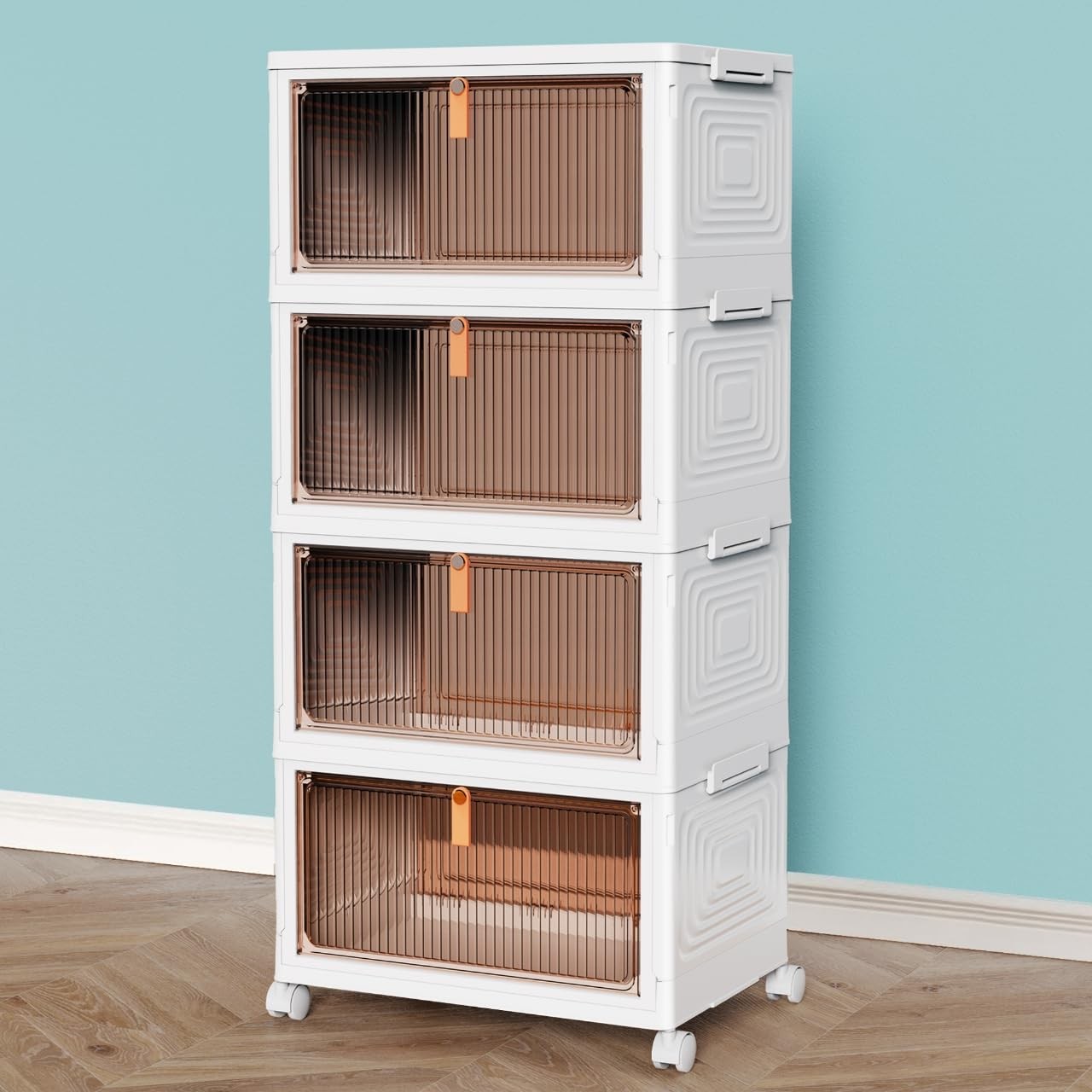 CTSNSLH 4 Tier Plastic Storage Bins with Lid 23QT - 23Qt 4-Tier, White