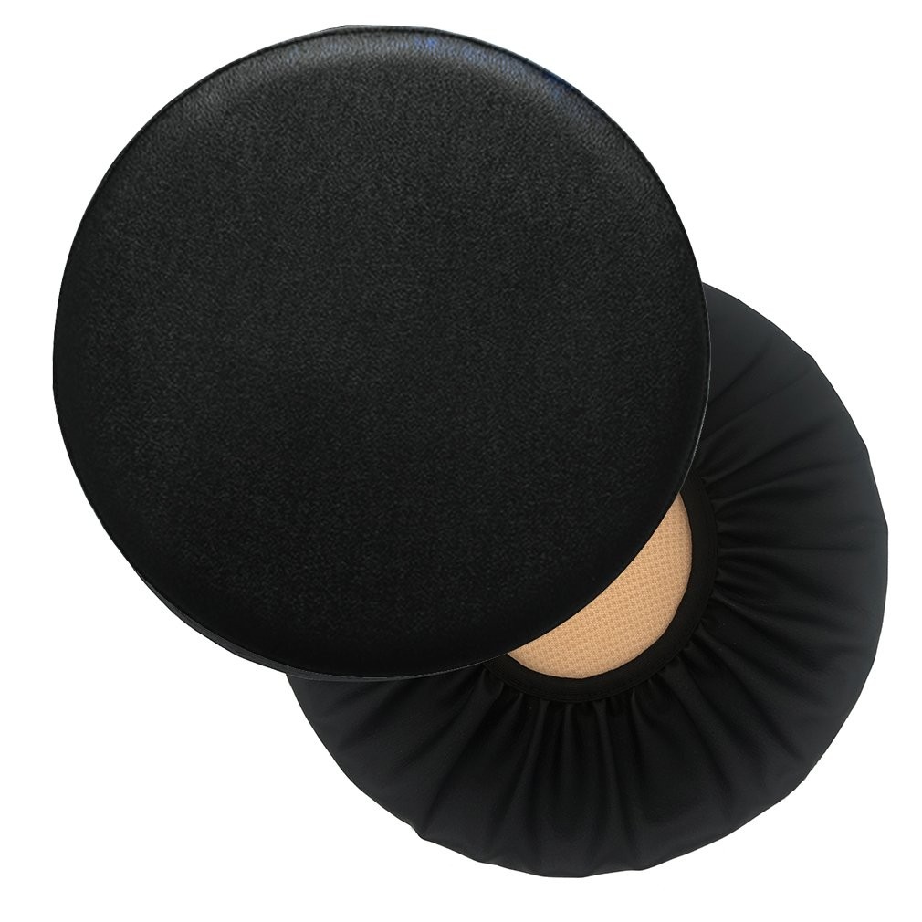Sigmat 2 Pack Waterproof PU Bar Stool Cover Anti-slip Round Seat Cover 16.5 Inch