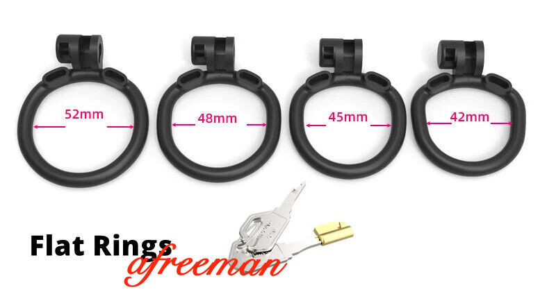 2023 NEW Bionic Design Hinged Cage Male Chastity Device Metal 2 Types Rings