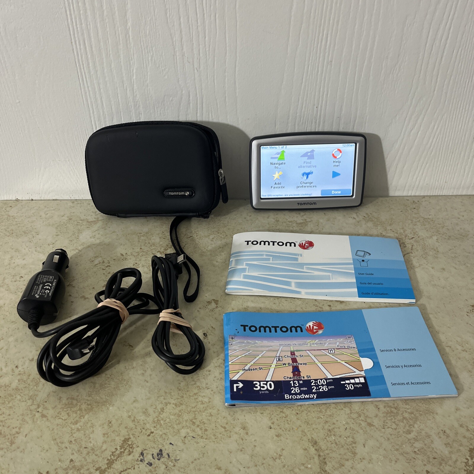 Tom Tom ONE N14644 3.5" Screen GPS Navigation Bundle