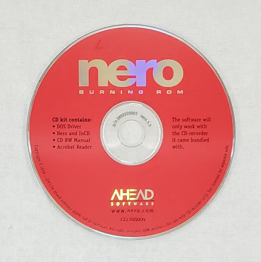 Nero Burning Rom Replacement CD Burning Software Ahead Software Nero CD 200009