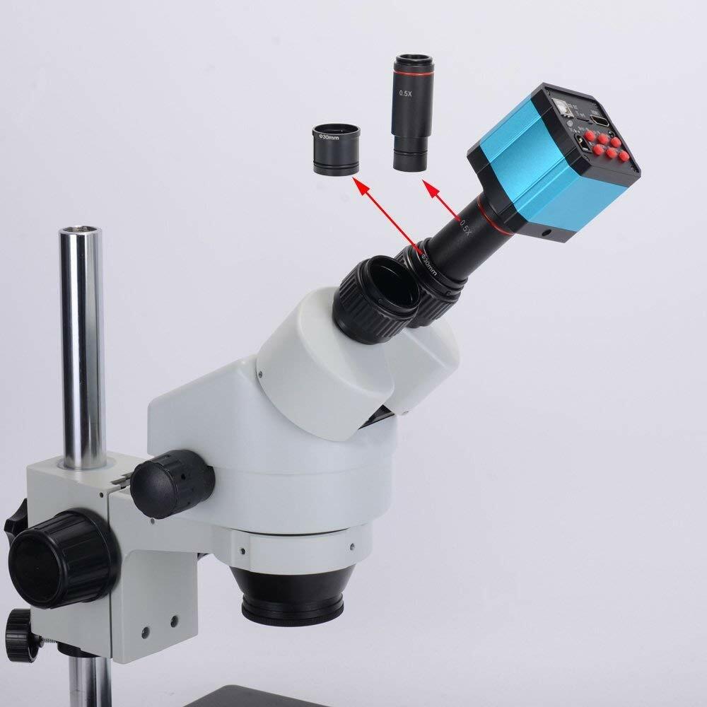 0.5X C-Mount 30/30.5mm Adapter Ring Electronic Eyepiece CCD Camera f Microscope