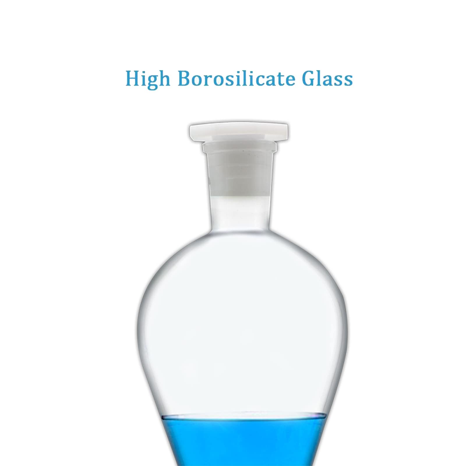 Borosilicate Glass 1000ML Separating Funnel Heavy Wall Conical 1000mL