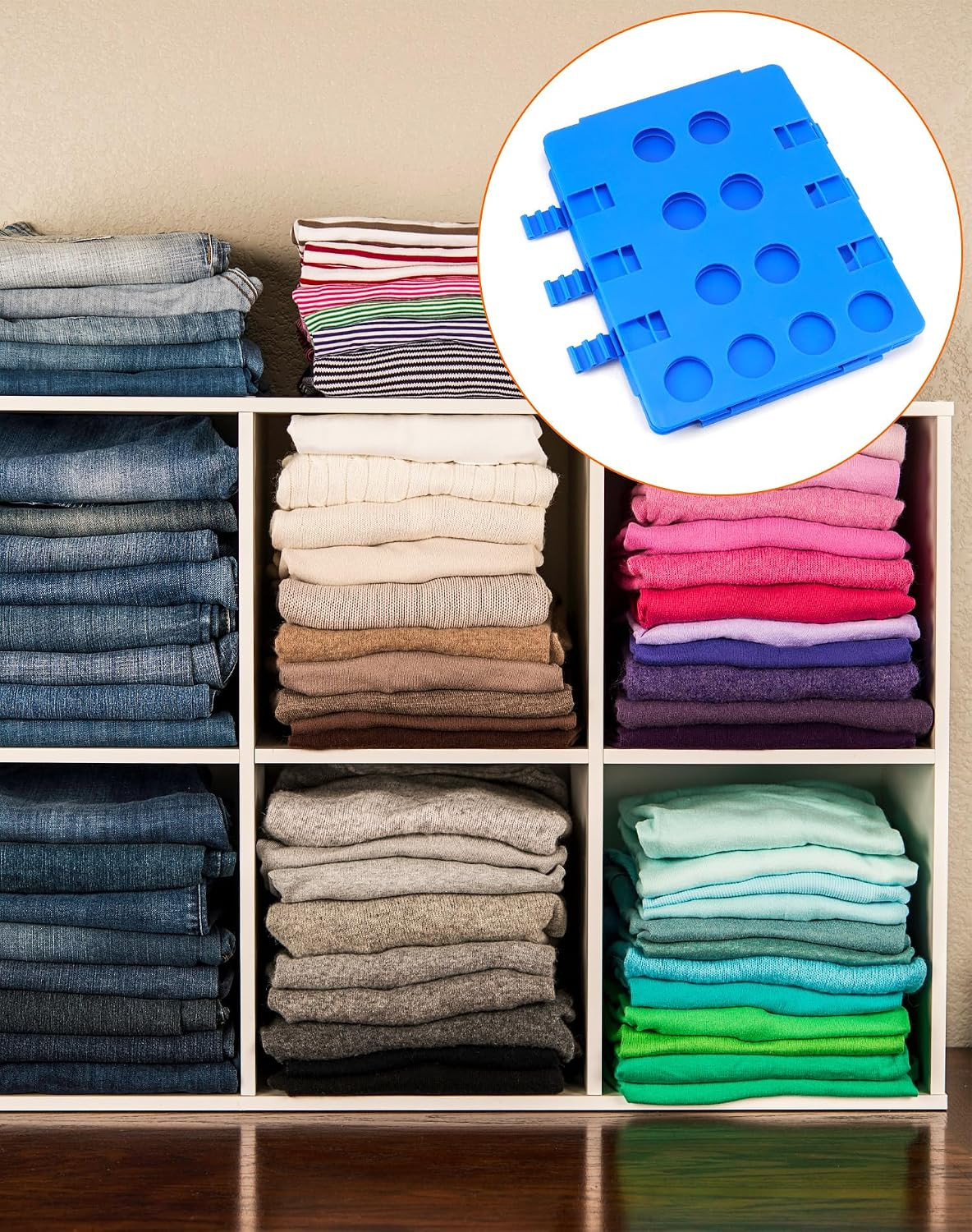 PP Composite Folding Board, 2 Pack Folding Clothes Board - Black + Blue, One-Han