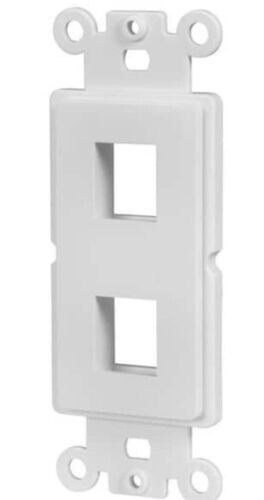 Commercial Electric  2-Port Decor Data Wall Plate Insert - White