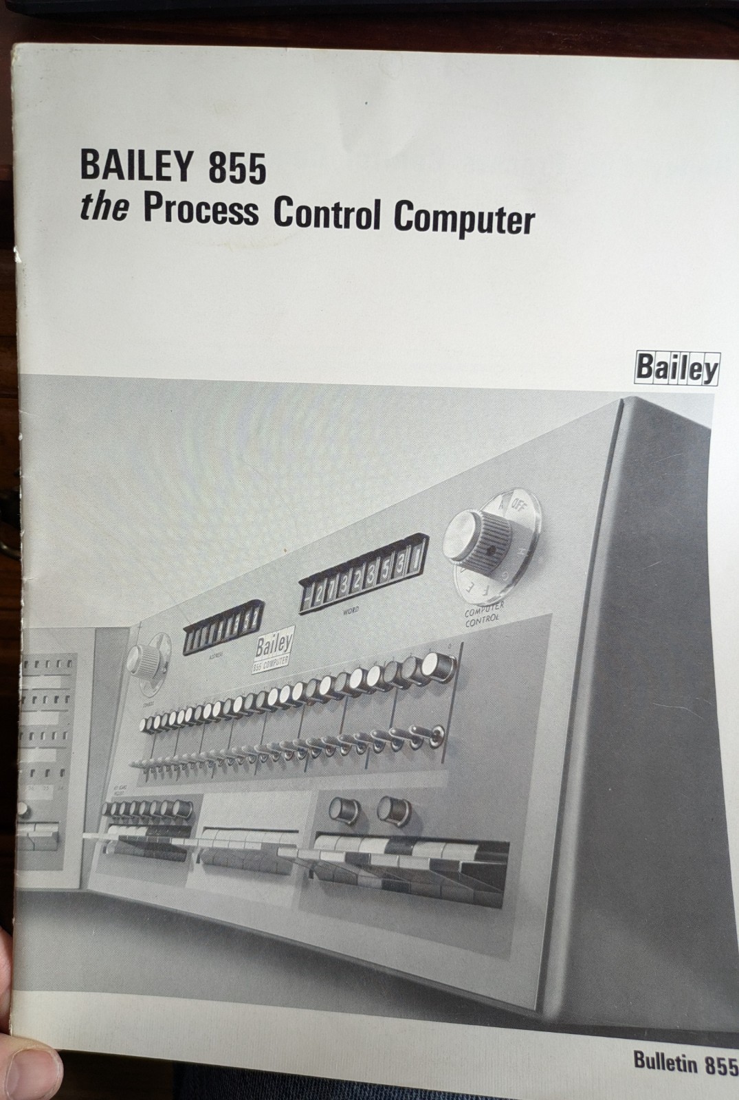 BAILEY 855 PROCESS CONTROL COMPUTER REFERENCE MANUAL & BULLETIN