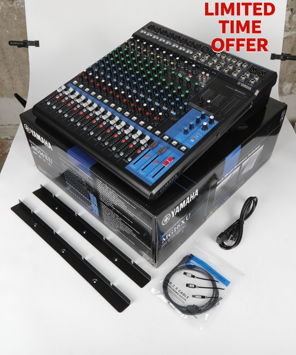 Yamaha MG16XU 16 Channel Live Studio Mixer with USB Audio Interface Effects New