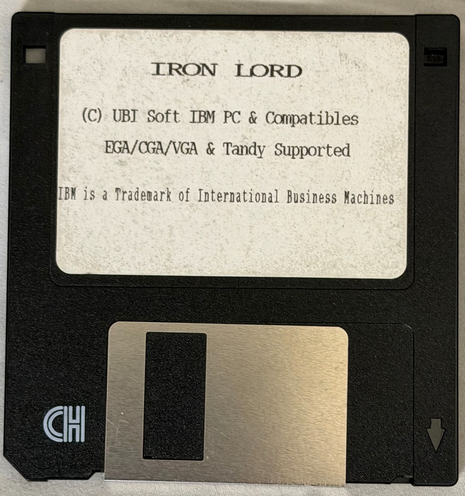 IRON LORD 3.5  Hard Floppy Disk UBI Soft IBM PC & Compatibles EGA/CGA/VGA Tandy
