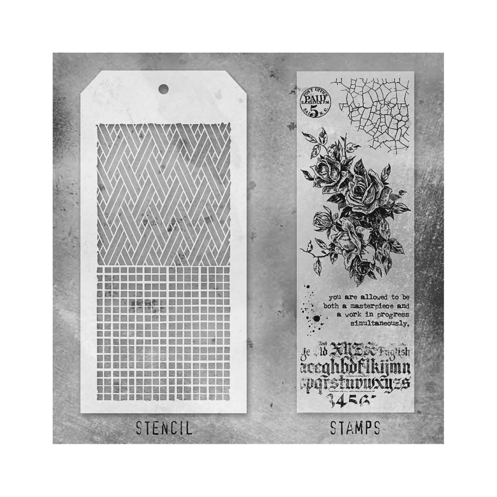 Stampers Anonymous Mixed Media Stamps & Stencil - #19, THMM119