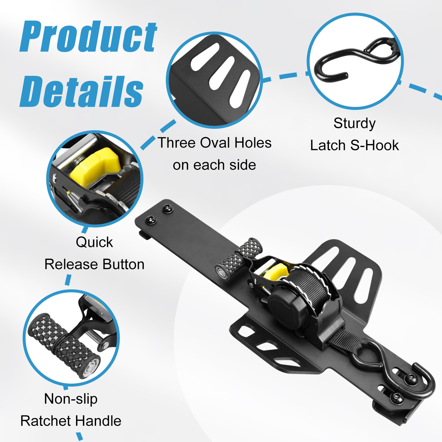 Auto Retract Securing Strap For Dodge Ram 1500 2009-2018 Retract Tie Down Straps