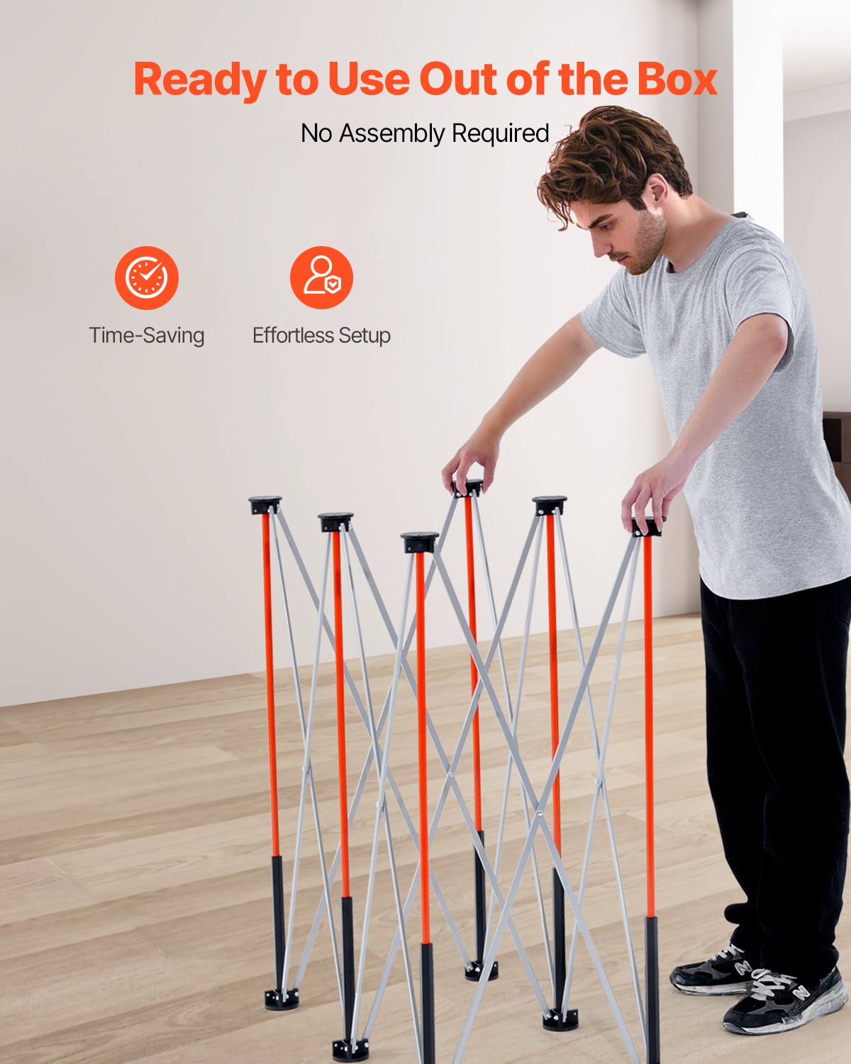 VEVOR Portable Folding Workstand 4.16 x 2.18ft Collapsible Work Stand 2500lbs
