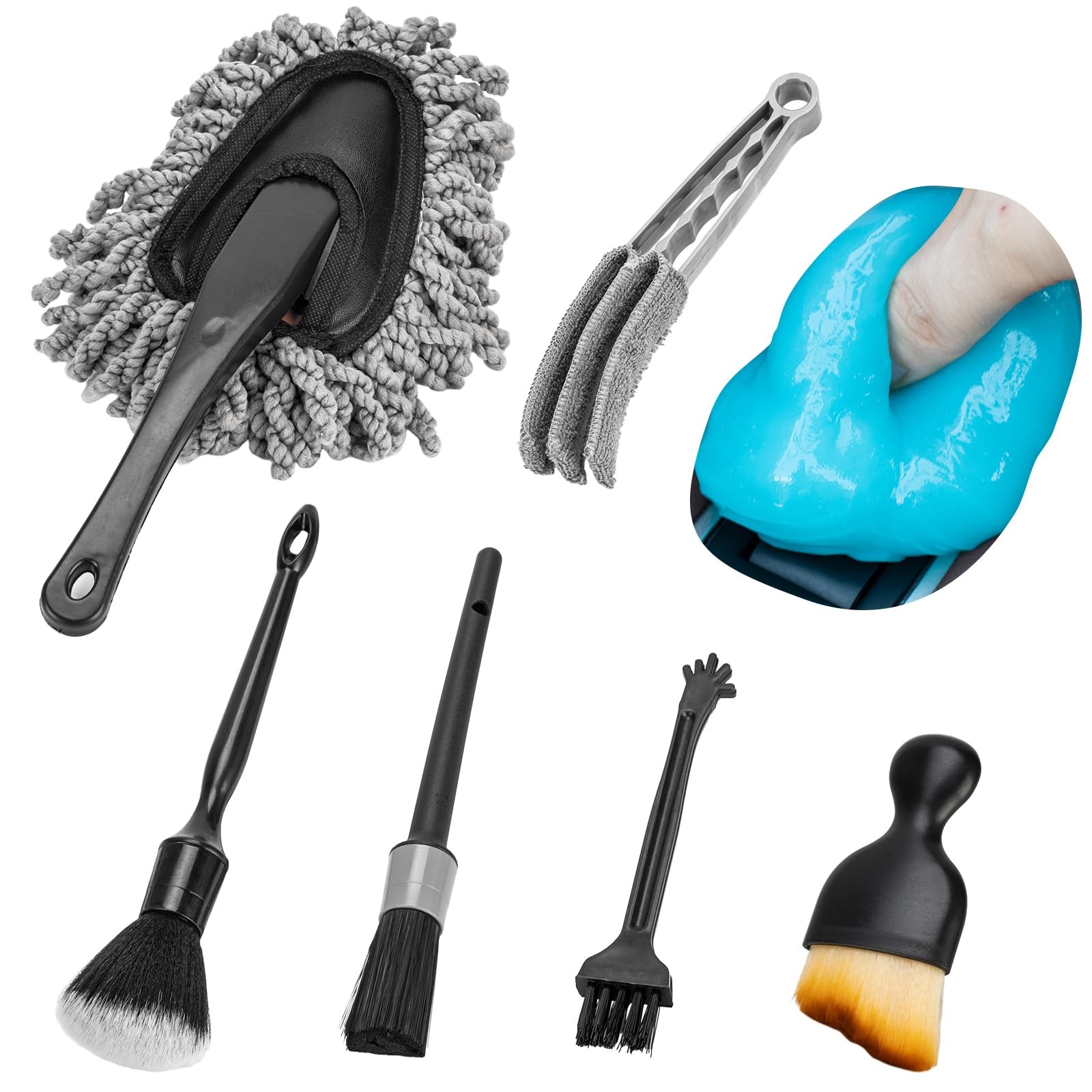 THINKWORK Car Interior Cleaning Kit, Duster Detail Brush,...