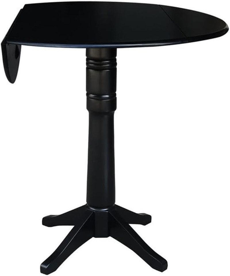 42" round Dual Drop Leaf Pedestal Table 42.3" H