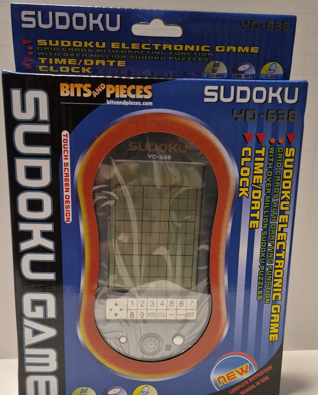 Sudoku Electronic Handheld Game YD-638 With Time Date Clock New