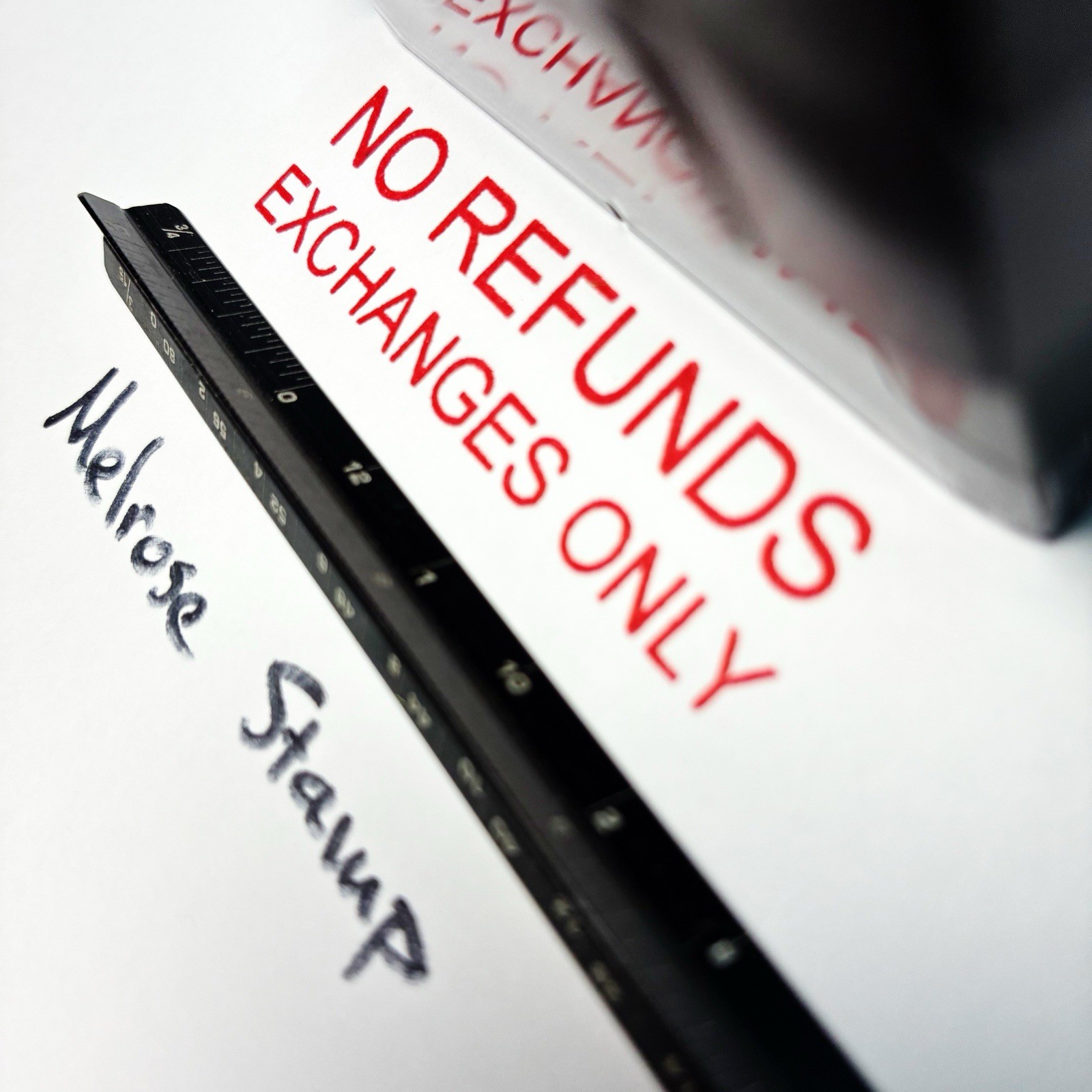 No Refunds Exchanges Only Rubber Stamp Red Ink Ideal 4913