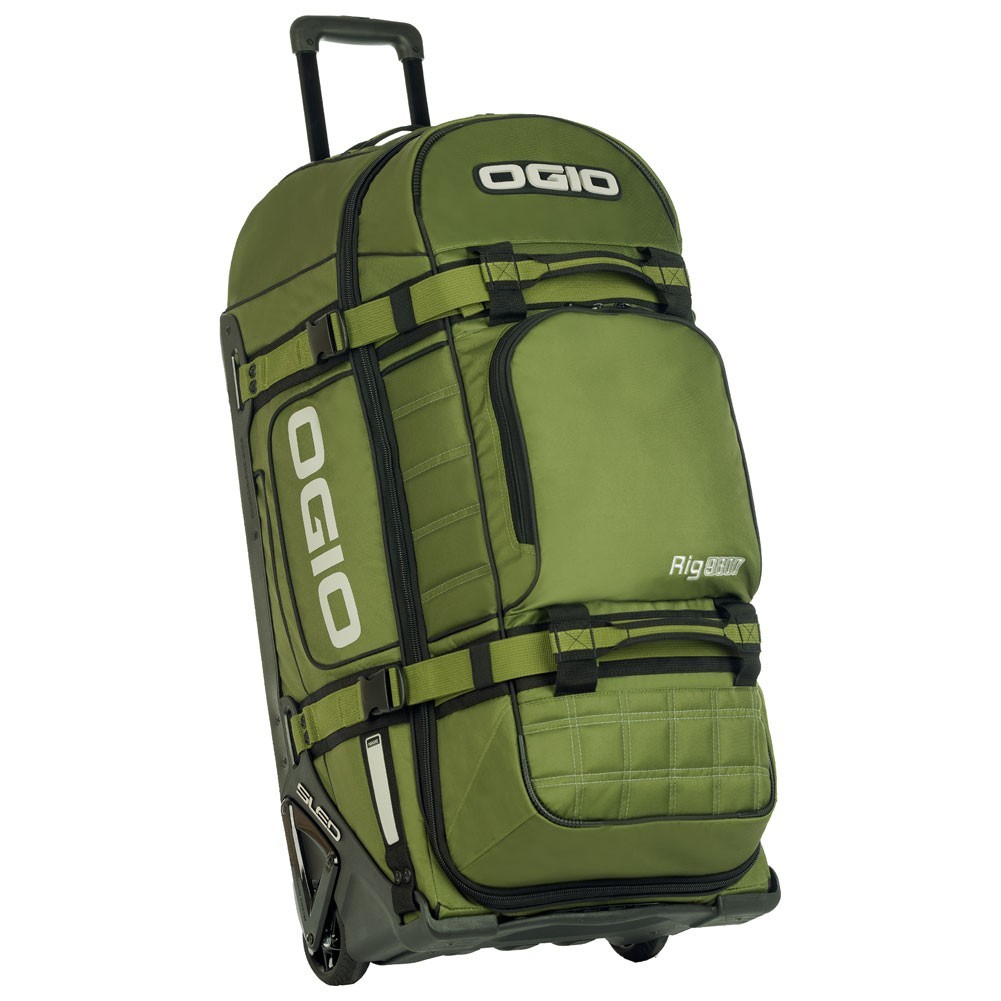 Ogio Wheeled Rig 9800 Gear Duffle Bag Green for Dirt Bike/ Snowmobile Equipment