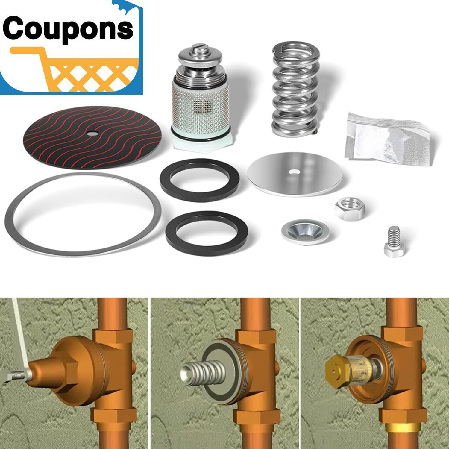 RK1-70XL Complete Repair Kit for Wilkins 1" 70 70DU 70XL Pressure Reducing Valve