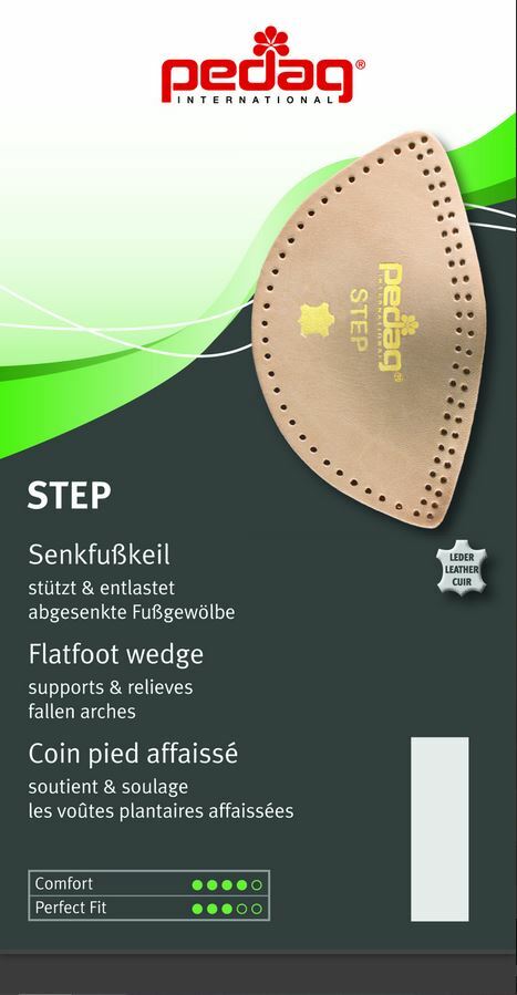 Pedag STEP Relieving Flatfoot Fallen Arches - Wedge Arch Support Inserts 1 Pair