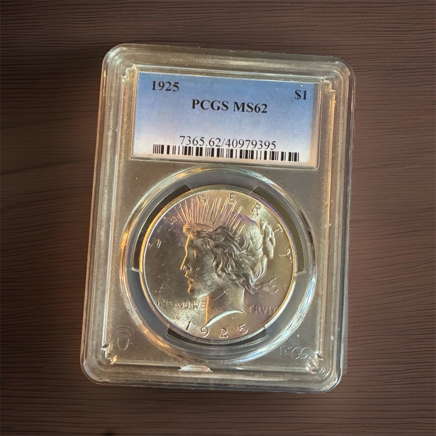 1925 Peace Dollar $1 Silver 0.900 Philadelphia Business Strike PCGS MS62 KM#150