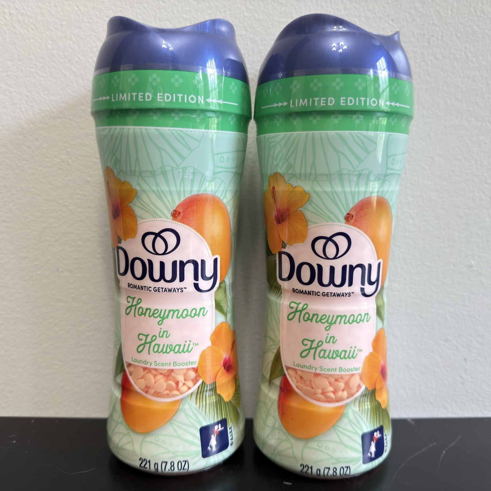 Lot of 2 Downy Honeymoon in Hawaii Scent Booster Beads 7.8 oz Limited Edition