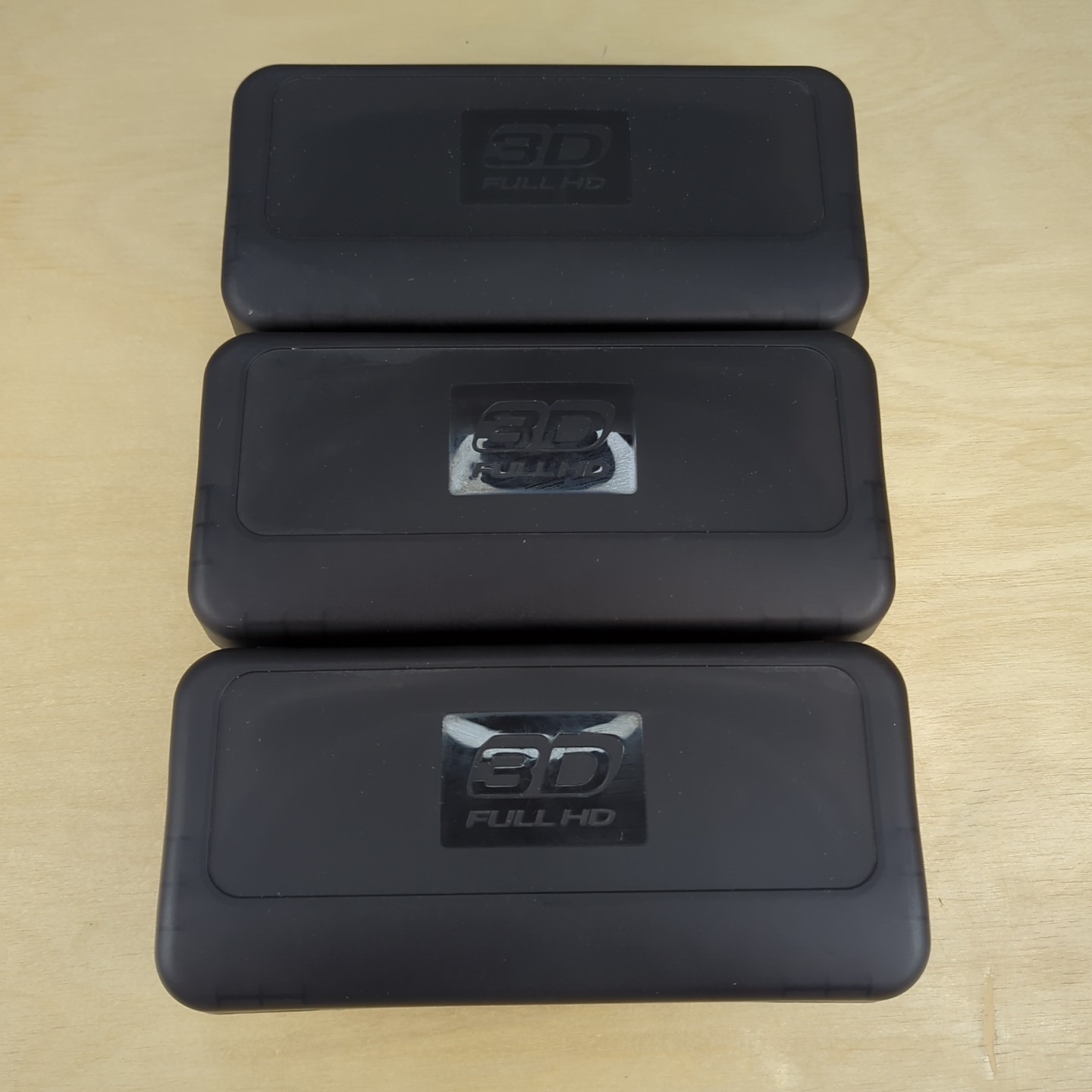 LOT of 3 Panasonic TY-EW3D10 3D Full HD Glasses w/ Cases