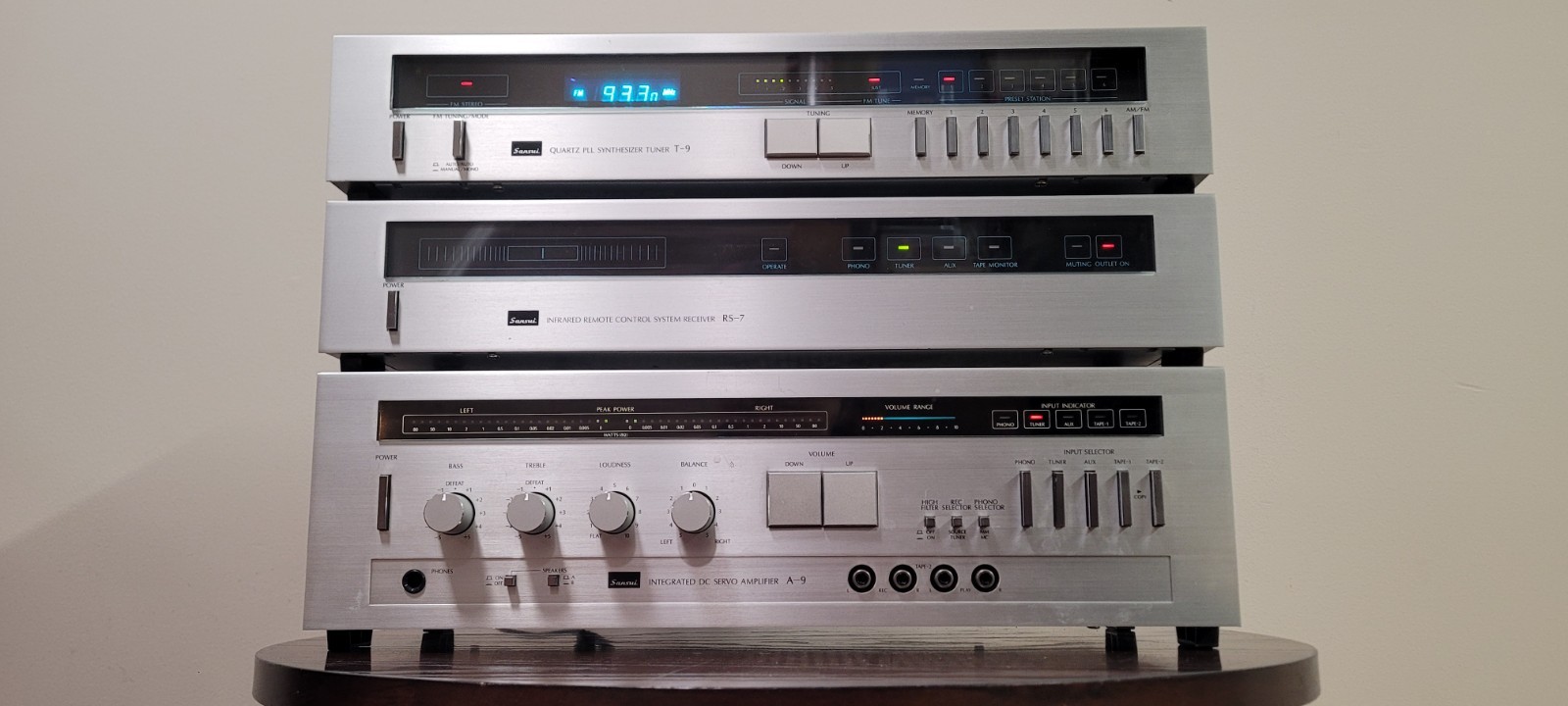 Sansui Stereo System A-9 Amplifier/ RS-7 Control System/ T-9 Tuner. Tested, Work