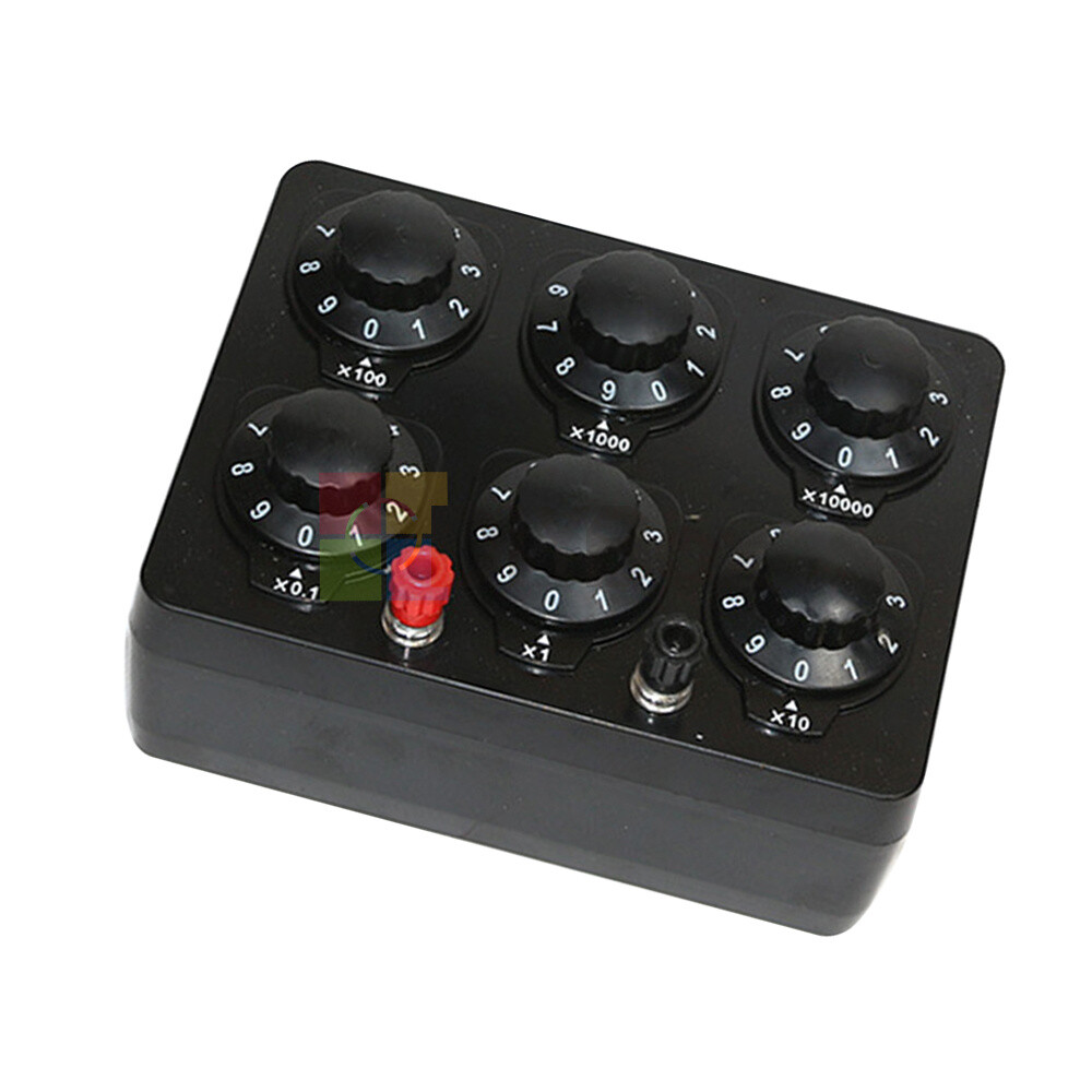 0-99999.9 ohm Simple Resistance Box Six Knobs Electricity Teaching Instruments