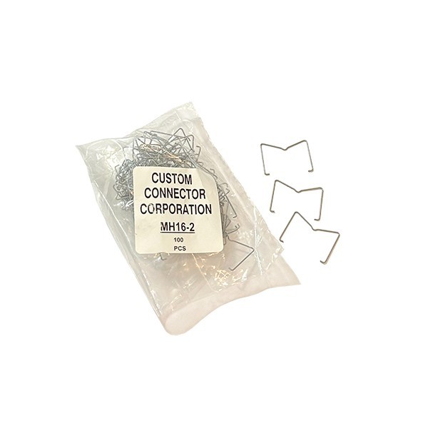 MH16-2 Relay Hold Down Metal Clip Pack of 100 Custom Connector