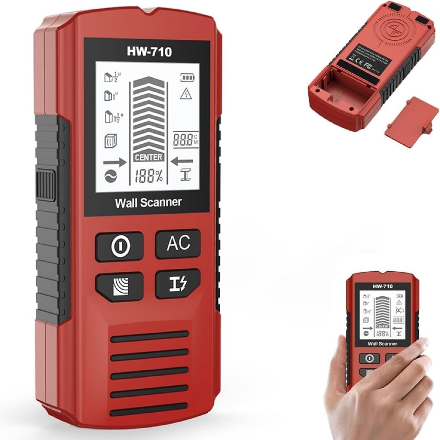 5-in-1 Stud Finder Wall Scanner Handheld Metal Wire Pipe Detector