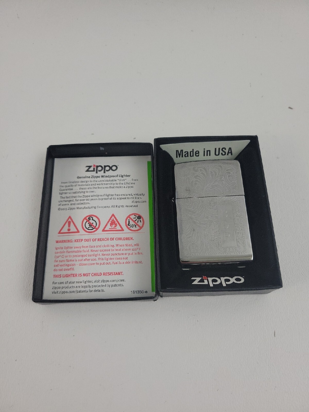 Zippo Model #352 Regular Venetian Lighter **Engraved BDP** See Pictures