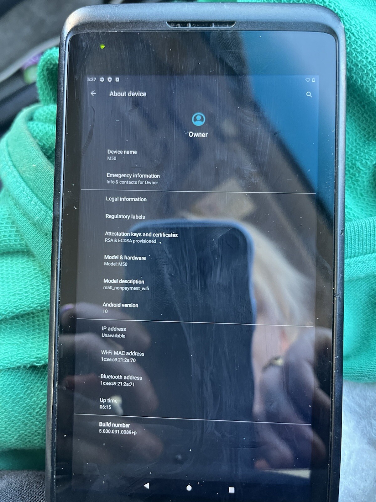 Elo M50 Mobile Computer Elo E862573 Wi-Fi, Android 10 with GMS, 5.5-inch HD