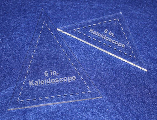 2 Pc Set Kaleidoscope For 6" Finished Square Acrylic 1/8" thick Quilting/Sewing