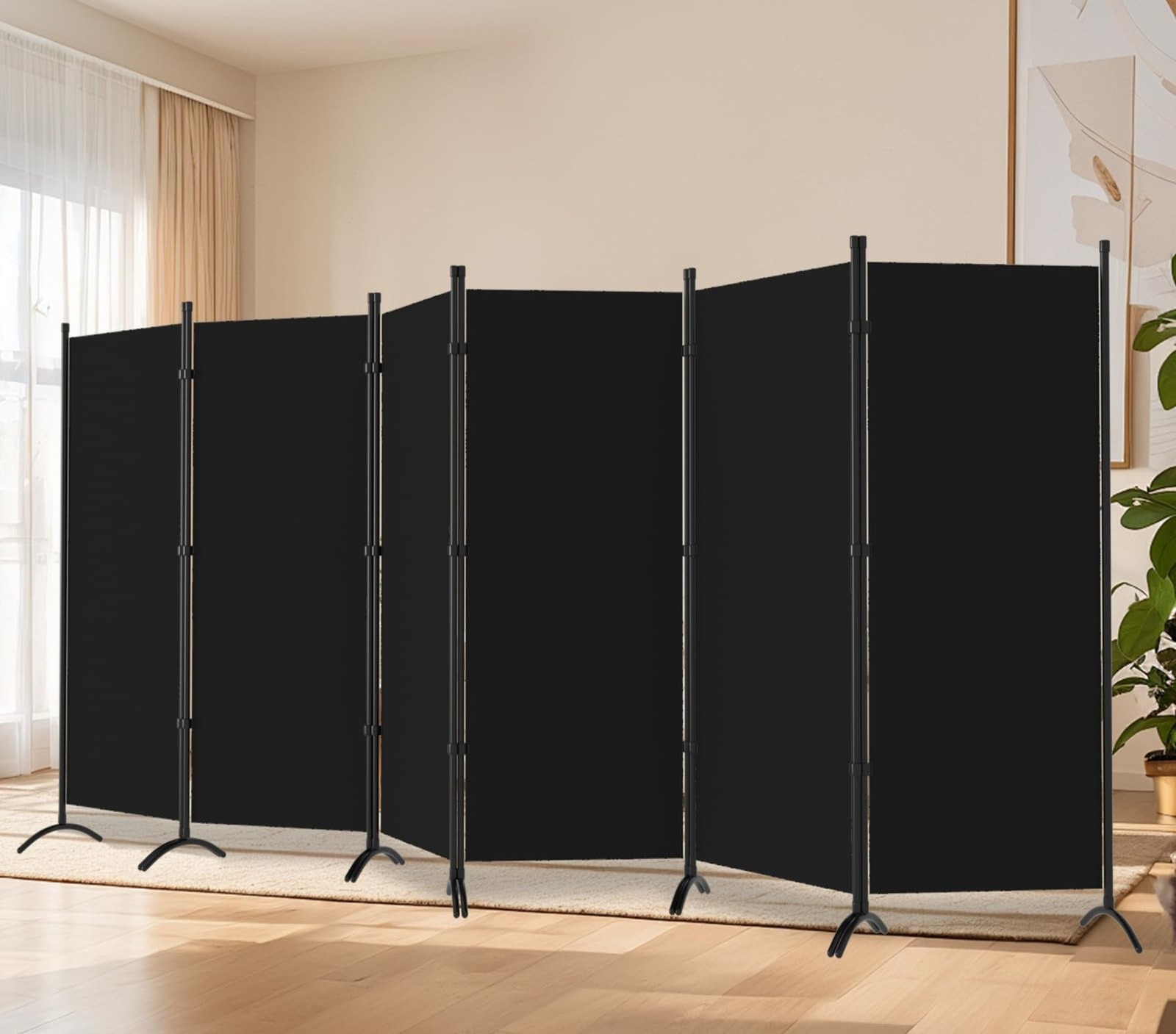 Room Divider-Folding Privacy Screens, 6 ft Partition Room Dividers Wall for S...