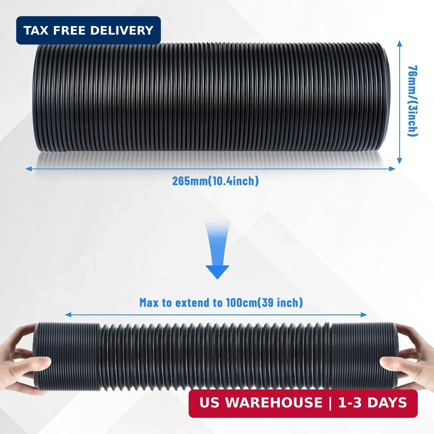 Adjustable Inner Diameter 76mm(3 inch) Outer Diameter 86mm(3.39 inch) Car