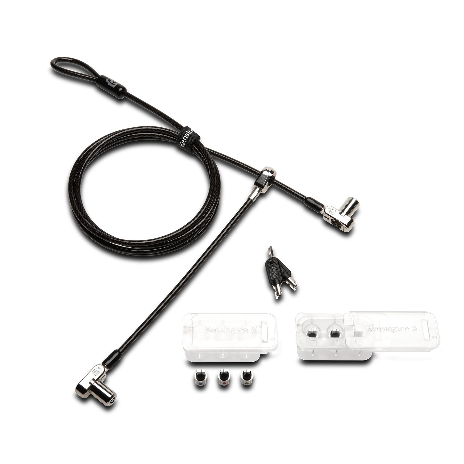 Kensington Universal 3-in-1 Keyed Cable Lock - Twin Lockheads for Laptops &