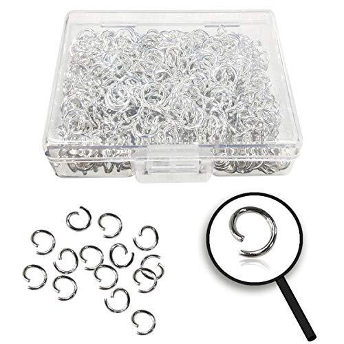 600 Pcs Silver Plated Jump Rings Split Rings Circle Clasp Connecting Rings