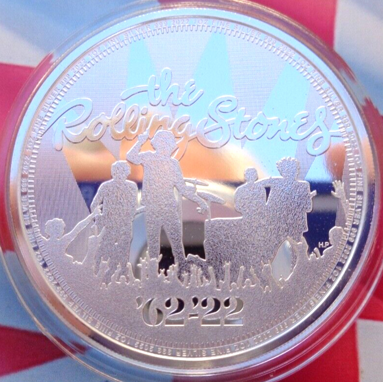 2022 GB The ROLLING STONES: Music Legends #5 silver coin .999 fine silver