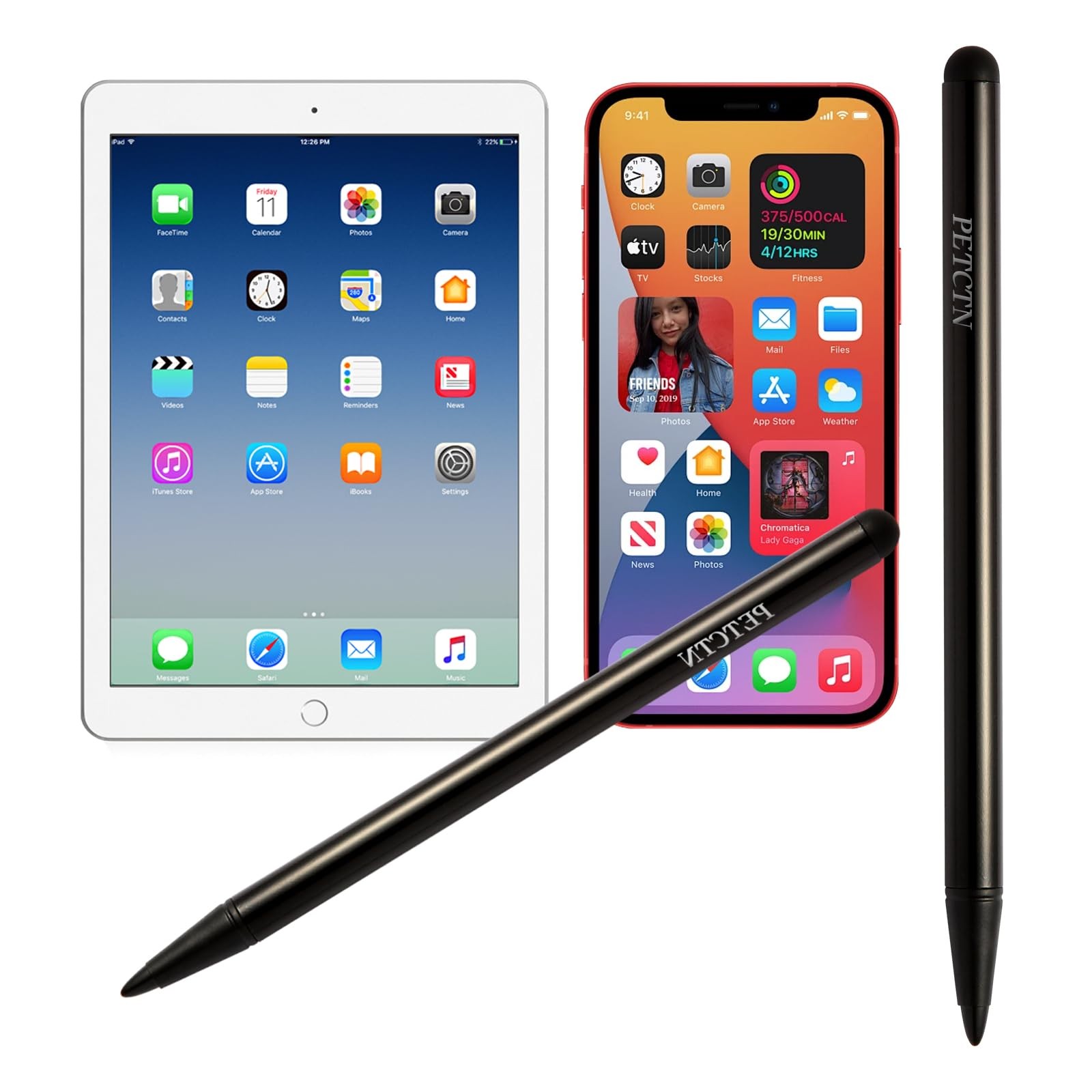 2pcs Black Stylus Pens for Universal Touch Screen Devices Compatible with iP...