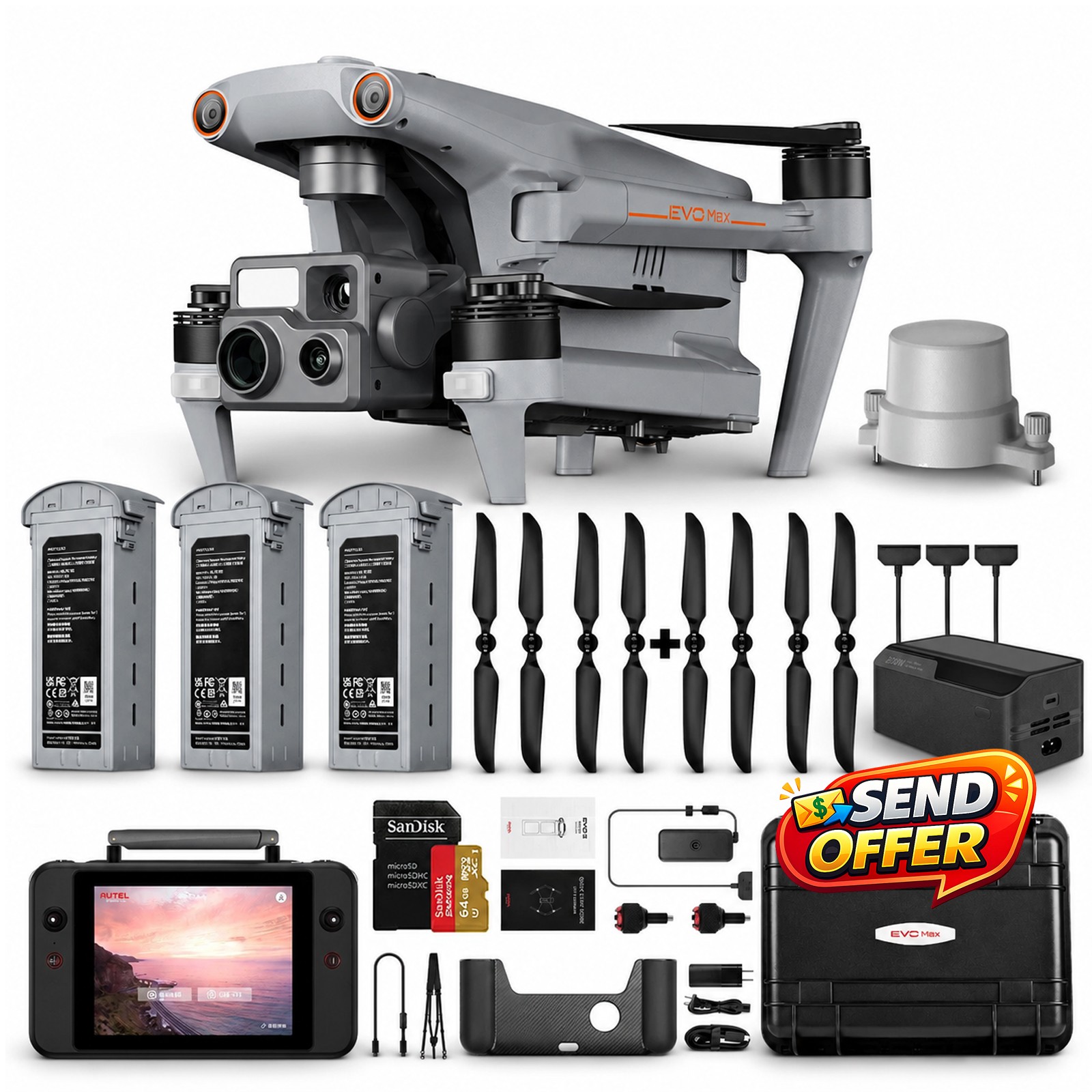 Autel EVO Max 4T Drone Thermal 640x512 160x Zoom LRF - Best Offer Accepted