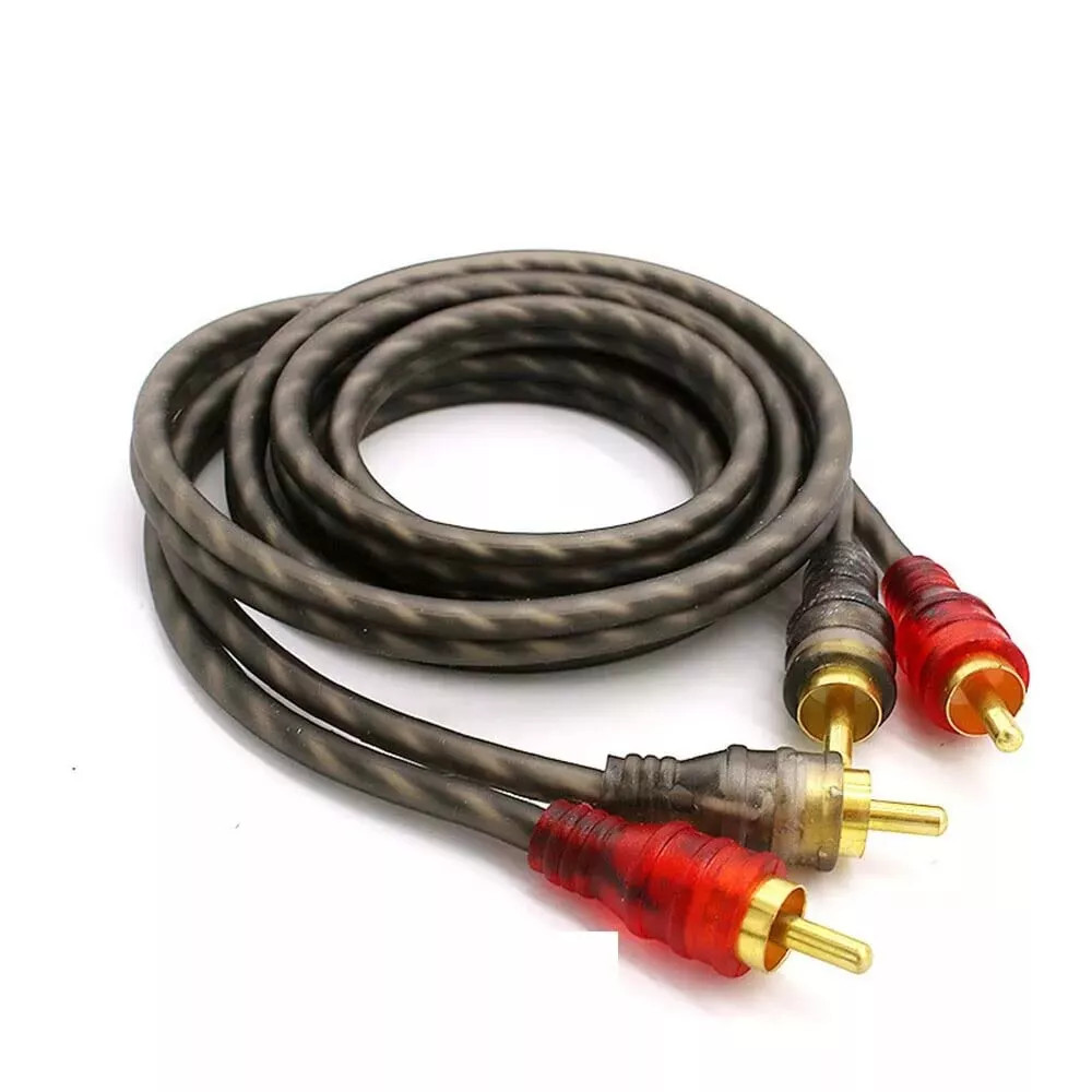 6 PACK RCA Audio Cable Twisted Pair with Noise Reduction Interconnect Amp Wire