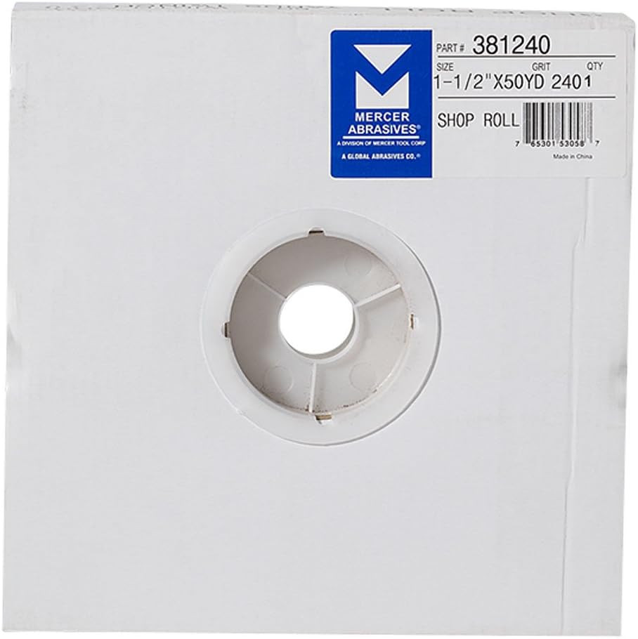 Mercer Industries 381240-1-1/2" X 50 Yards Shop Roll, 240 Grit