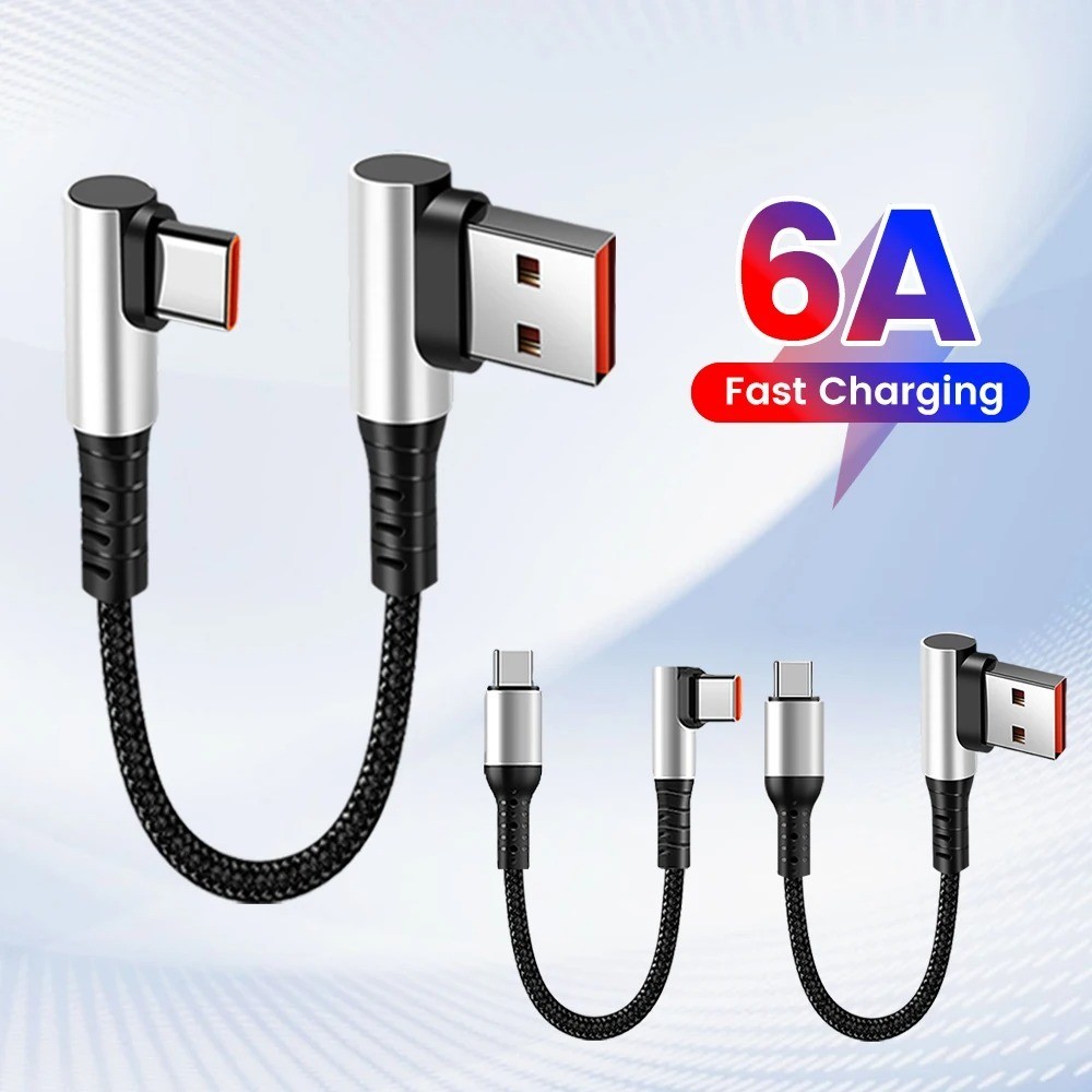 Multiple Device Short USB to Type C Fast Charging Data Transfer Cable for