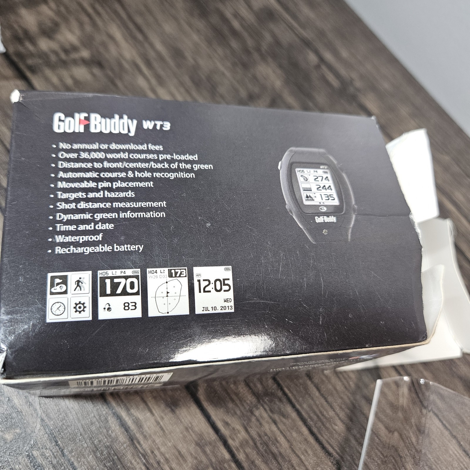 Golf Buddy WT3 DSC-WT100 Smart Golf Range Finder with charger