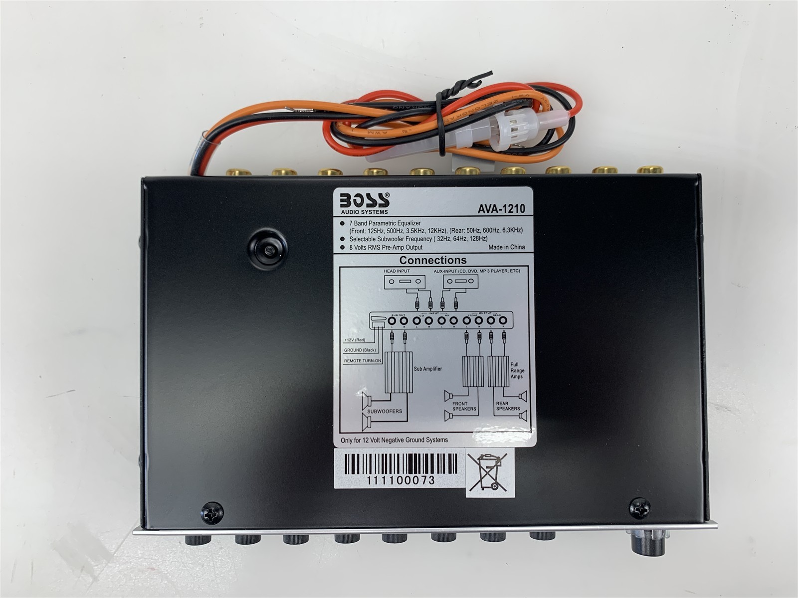 BOSS Audio AVA1210 7 Band Pre-Amp Car Equalizer
