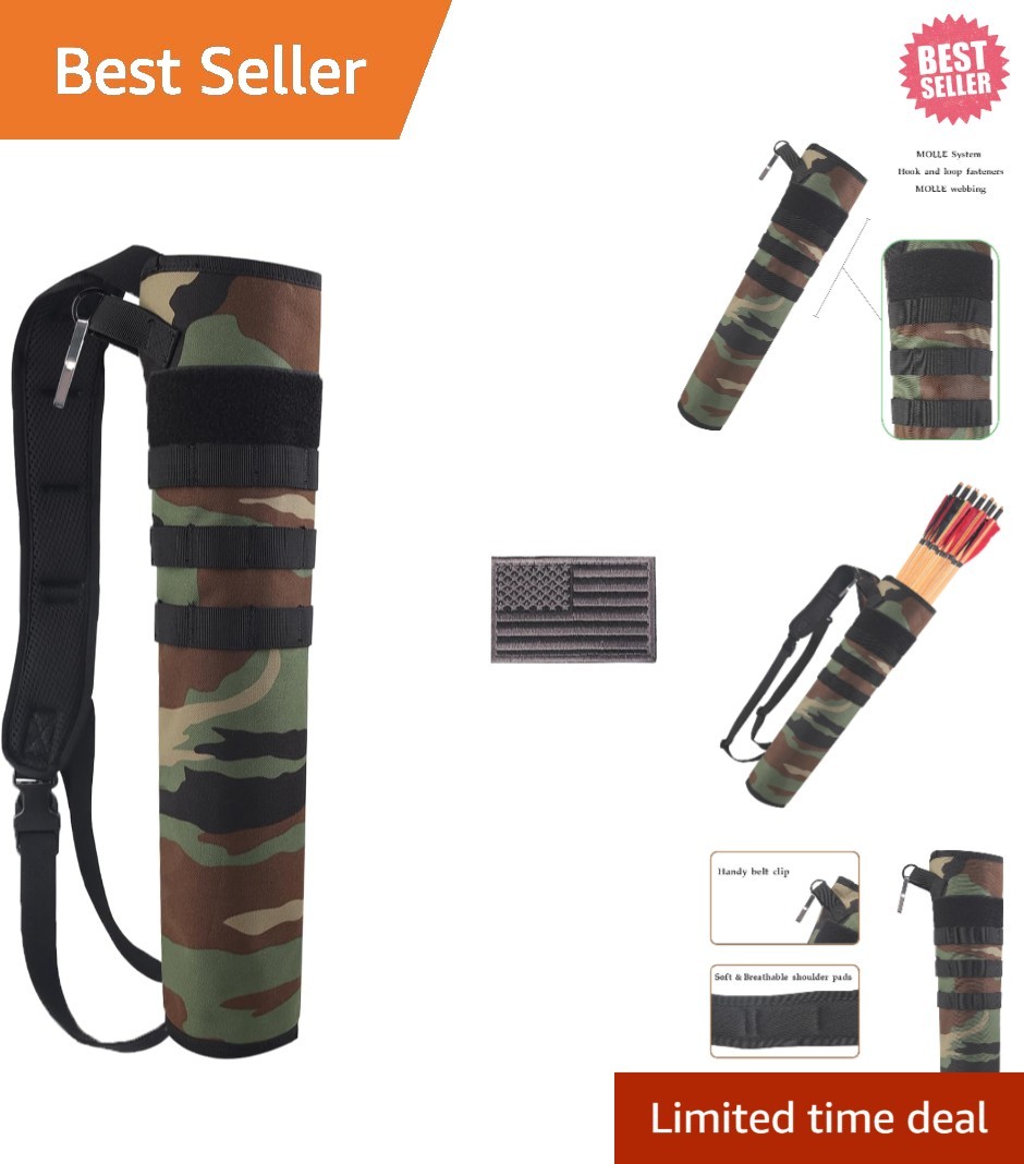 Versatile Lightweight Archery Bag - Customizable Molle Quiver for Outdoor Sports