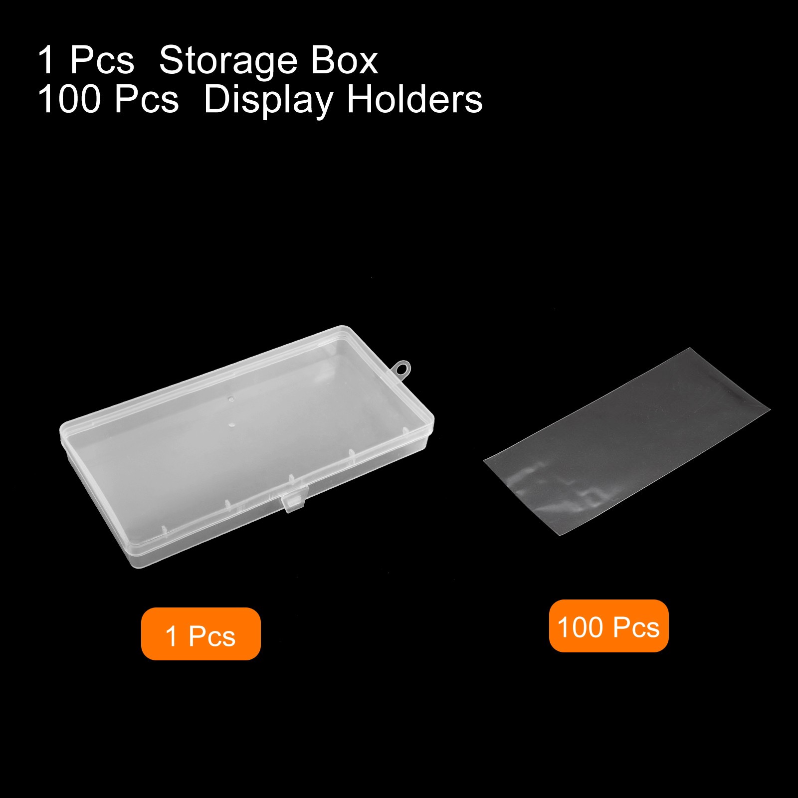 Currency Holder Sleeves Bill Display Protector Case with Storage Box, 100pcs