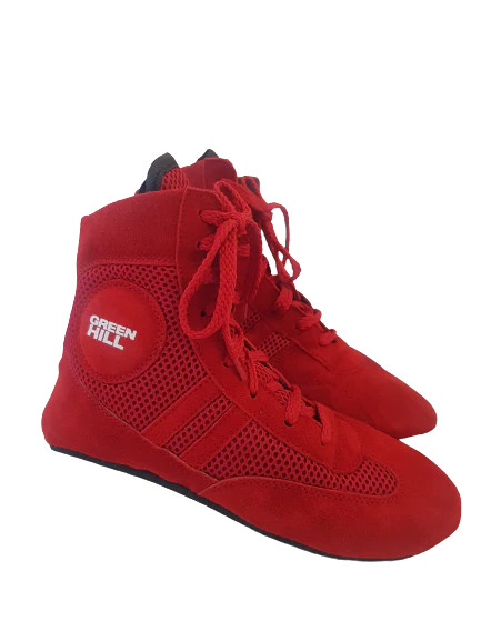 Sambo Wrestling MMA BJJ Shoes FIAS Certified Red Suede US12 / UK11/ EUR45