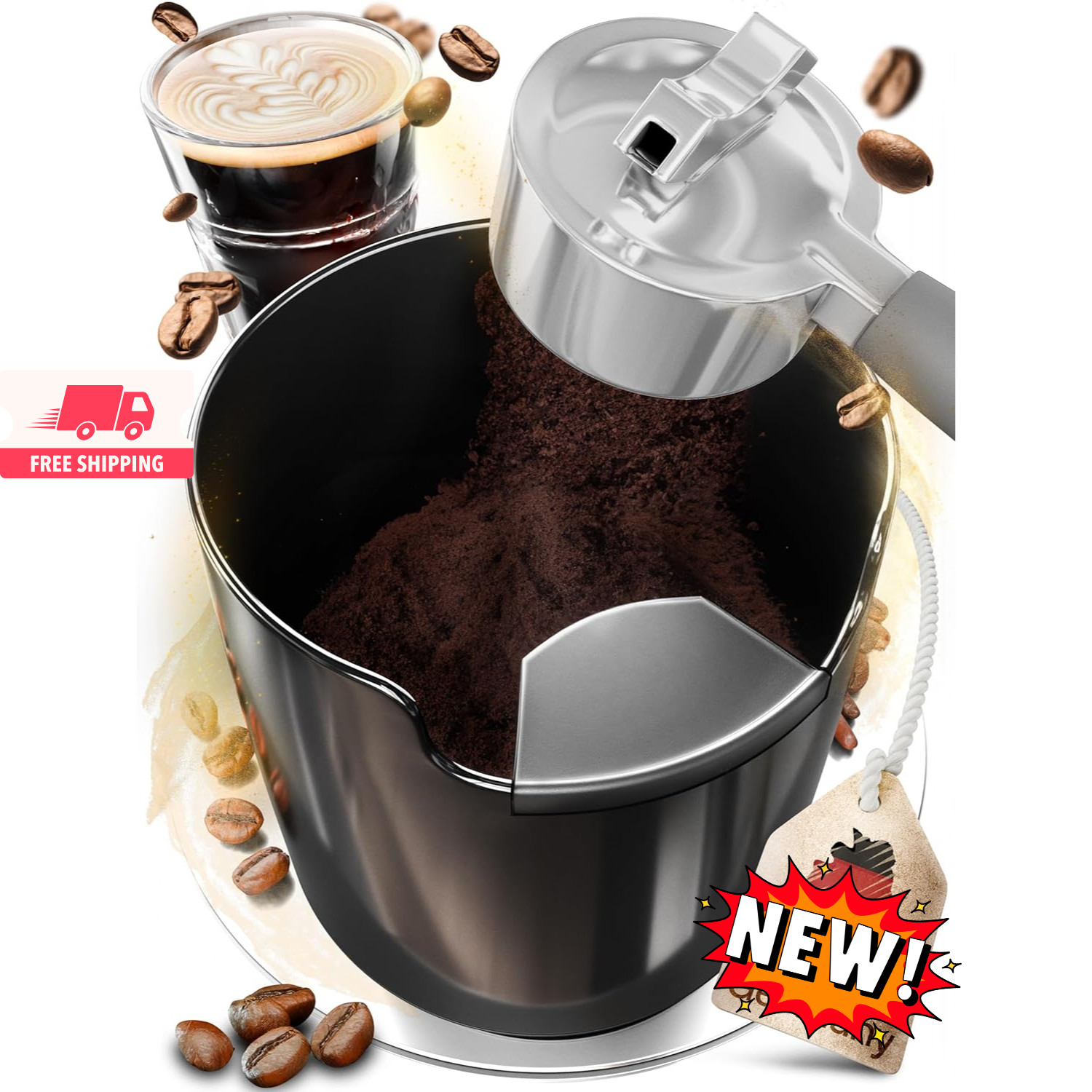 Bandeja para café molido - Innovador accesorio de barista con manejo mejorado -