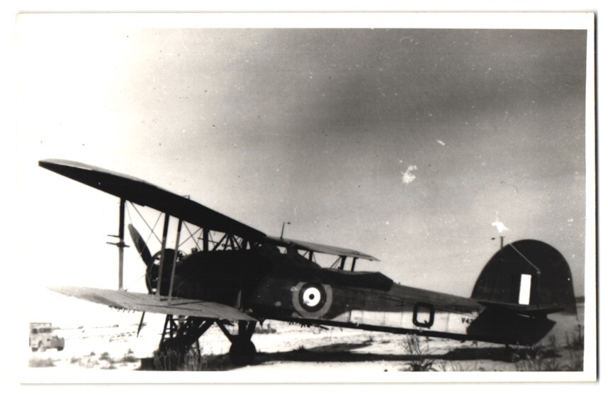Photography Biplane - Royal Navy Aircraft With Camouflage